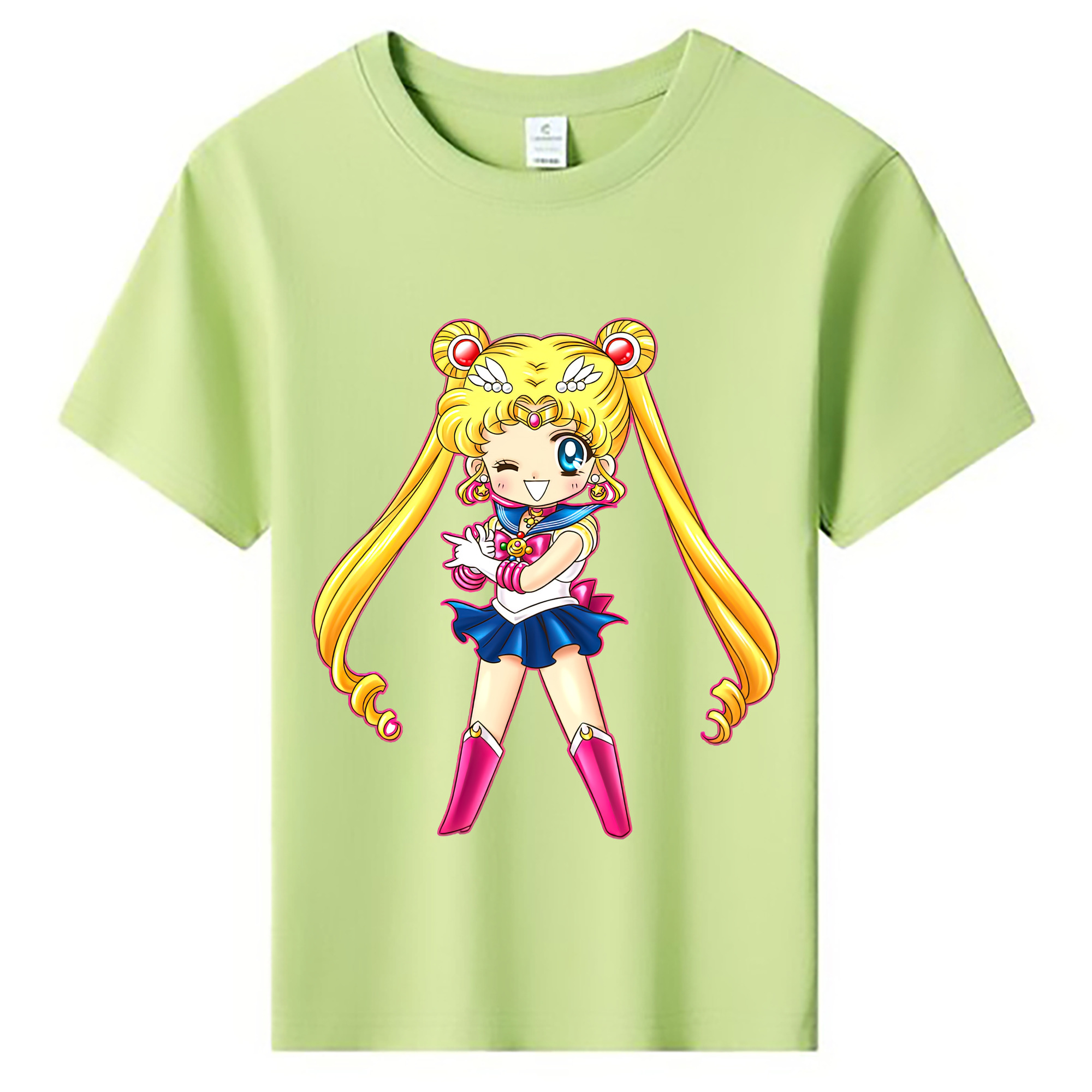 （画像用） 美少女戦士セーラームーン 月野 うさぎ つきの うさぎ Sailor Moon Tsukino Usagi 綿100％キッズTシャツ（フロントプリント）